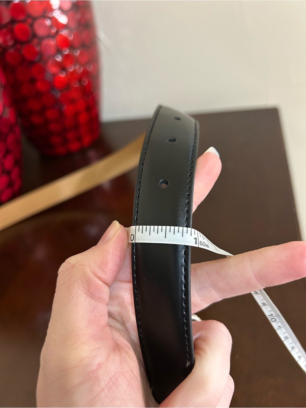 Kate Spade 25MM Stitched Feather Edge Belt - L/XL MSRP $58 - Picture 9 of 14